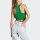 Adidas Top [IK6586] 女 背心 短版 亞洲版 經典 三葉草 休閒 合身 時髦 穿搭 棉質 舒適 綠 product thumbnail 3