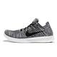 Nike 慢跑鞋 Free Rn Flyknit 男鞋 針織鞋面 赤足 輕量包覆 雪花 白 黑 831069100 product thumbnail 2