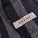 BURBERRY 經典格紋混喀什米爾羊毛壓皺圍巾(黑灰色) product thumbnail 4