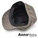 AnnaSofia 復古線格絨面 混棉報童帽貝蕾帽(褐咖系) product thumbnail 6