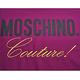 MOSCHINO 義大利製大品牌金色刺繡字母LOGO 100%羊毛圍巾(紫系) product thumbnail 4