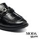 低跟鞋  MODA MODAY 個性金屬鍊條全真皮方頭Q底樂福低跟鞋－黑 product thumbnail 6