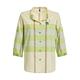 ILEY伊蕾 清新線條格紋造型反摺袖高含棉上衣(淺綠色；M-XL)1231211501 product thumbnail 5