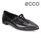 ECCO SHAPE POINTY BALLERINA 氣質尖頭縷空平底鞋 女-黑 product thumbnail 2