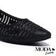 低跟鞋 MODA Luxury 閃動品味LOGO鑽拼接網布內增高低跟鞋－黑 product thumbnail 6