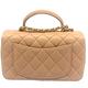 CHANEL 經典粉膚色 Mini Flap Bag With Top Handle (粉膚/金扣) product thumbnail 2