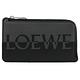 LOEWE 經典英字LOGO撞色小牛皮卡片零錢包(黑/灰) product thumbnail 2