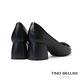 【TINO BELLINI 貝里尼】巴西進口梯形扣圓頭粗跟鞋FWDT020-1(黑色) product thumbnail 4