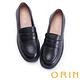 ORIN  簡約一字帶牛皮低跟樂福鞋 黑色 product thumbnail 4