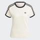 Adidas 3 S Slim Tee [IC5463] 女 短袖上衣 T恤 運動 休閒 華夫格 修身 亞洲版 米 product thumbnail 4