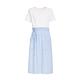 OUWEY歐薇 條紋拼接假兩件式洋裝(淺藍色；S-L)3242187007 product thumbnail 5