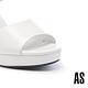 拖鞋 AS 極簡時髦純色細帶全真皮防水台美型高跟拖鞋－白 product thumbnail 6