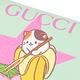 GUCCI Bananya 聯名款櫻餅香蕉貓咪印花釦式零錢小短夾(薄荷綠) product thumbnail 10