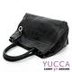 YUCCA -熱銷鱷魚紋牛皮氣質甜美手提包-黑色 D0103001C76 product thumbnail 4