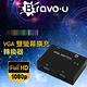 Bravo-u VGA雙螢幕轉換器 FHD 一分二可切換 擴充螢幕投影器 product thumbnail 3