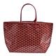 GOYARD 經典St. Louis PM防水帆布LOGO購物包(中-紅-附收納袋) product thumbnail 2