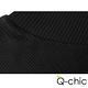 細麻花針織斜荷葉下擺魚尾短裙 (黑色)-Q-chic product thumbnail 9