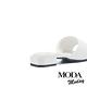 拖鞋  MODA MODAY 知性優雅線條羊皮方頭低跟拖鞋－白 product thumbnail 4