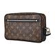 LV M42838 KASAI花紋LOGO Monogram Macassar帆布10卡拉鍊手拿包(棕) product thumbnail 2