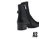 短靴 AS 氣質時尚金屬釦全真皮高跟短靴－黑 product thumbnail 4