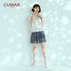 【CUMAR】方領碎花波浪-女短袖襯衫(二色/版型適中) product thumbnail 4