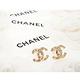 CHANEL 經典水鑽不規則雙C LOGO小款穿式耳環 (金色) product thumbnail 7