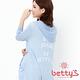 betty’s貝蒂思　網狀連帽開襟長版針織罩衫(藍色) product thumbnail 7