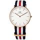 DW Daniel Wellington 經典時尚美國旗幟尼龍腕錶-白x玫瑰金/36mm product thumbnail 2