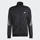 Adidas 3S KNIT JKT [HT7176] 男 立領 外套 亞洲版 運動 網球 訓練 吸濕 排汗 愛迪達 黑 product thumbnail 4