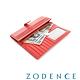 ZODENCE 簡約俐落多分層長夾 - 橘紅 product thumbnail 5