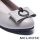 高跟鞋 MELROSE 氣質典雅鑽釦蝴蝶結全真皮楔型高跟鞋－米 product thumbnail 6