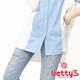 betty’s貝蒂思　圓弧拼接寬版丹寧襯衫(天藍) product thumbnail 7