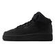 Nike 休閒鞋 Air Force 1 Mid LE GS 高筒 大童女鞋 魔鬼氈 全黑 DH2933001 product thumbnail 2