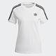 Adidas 3 Stripes Tee GN2913 女 短袖 上衣 T恤 運動 休閒 柔軟 棉質 國際尺寸 白 product thumbnail 3