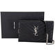 YSL Saint Laurent MONOGRAM 小型 斜壓魚子醬牛皮鍊帶包(黑色) product thumbnail 9