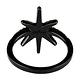 apm MONACO 黑晶鑽鑲飾流星設計純銀戒指-黑 product thumbnail 4