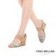 Tino Bellini巴西進口線條姿態楔型涼鞋_水藍 product thumbnail 7