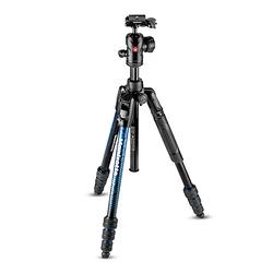 Manfrotto Befree ADV 腳架雲台套組(旋鈕)-藍色 MKBFRTA4BL-BH