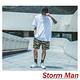 日系花卉抽繩綁帶休閒五分褲 (共三色)-Storm Man product thumbnail 2