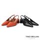 【TINO BELLINI 貝里尼】巴西進口前包後拉帶素面低跟鞋FW2T002-Q(橘色) product thumbnail 5