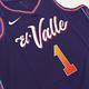 Nike  球衣 Booker 男 女 紫 橘 吸濕快乾 鳳凰城太陽 NBA 城市版 籃球 DX8516-537 product thumbnail 7