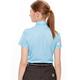 【Lynx Golf】女款吸汗速乾不規則橫條款短袖POLO衫-淺藍色 product thumbnail 8
