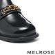 高跟鞋 MELROSE 美樂斯 質感美學純色鍊條開邊珠牛皮樂福高跟鞋－黑 product thumbnail 6