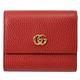 GUCCI GG Marmont 雙G LOGO三折釦式零錢短夾(紅) product thumbnail 2