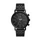 FOSSIL 44MM LUTHE 時尚簡約三眼鋼帶男錶-黑色 product thumbnail 2