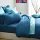 Cozy inn 簡單純色-土耳其藍-200織精梳棉三件式被套床包組(單人) product thumbnail 4