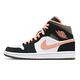 Nike 休閒鞋 Air Jordan 1 Mid 運動 女鞋 經典款 喬丹一代 皮革 麂皮 球鞋 穿搭 黑 橘 DH0210100 product thumbnail 2