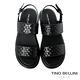 TINO BELLINI 男款 牛皮編織寬面後調節釦帶涼鞋HM0T010-黑 product thumbnail 4