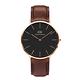 Daniel Wellington DW 手錶 Classic Bristol 40mm深棕真皮皮革錶-黑錶盤-玫瑰金框 DW00100125 product thumbnail 2