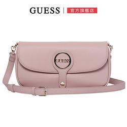 GUESS-簡約金字LOGO翻蓋包-粉